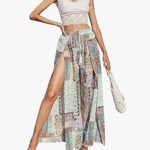 THREE DAYS, Floral Wide Leg Pants.